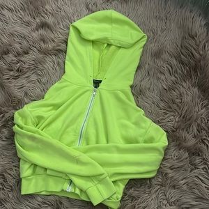 forever 21 cropped zip up jacket.